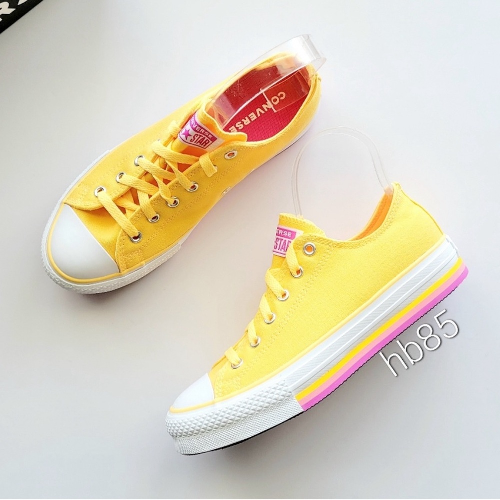 Converse CTAS Eva Lift Ox Citron Pulse/White Youth 5 Women's 6.5